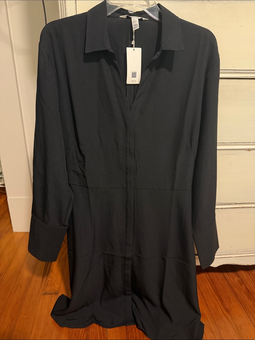 SPANX Black Casual Button-Down Shirt